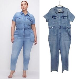 Good American Fit For Success Straight Leg Jumpsuit